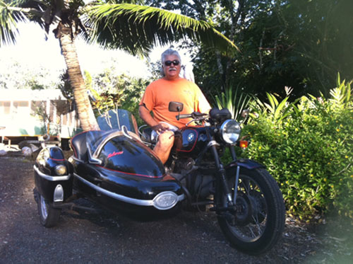 Lloyd and his sidecar